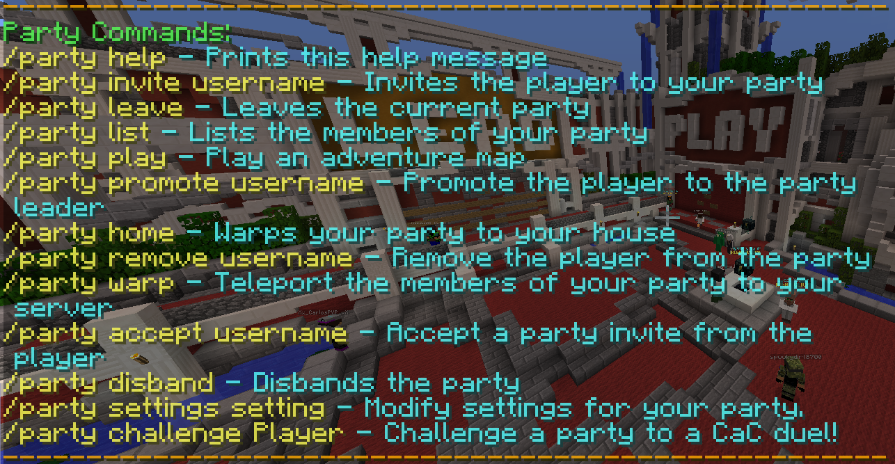 hypixel how to make a private party